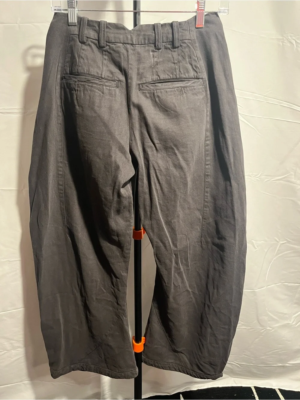 FREE PEOPLE Spotlight Washed Barrel Shape Dropped Fit Chino Trousers Sz 0